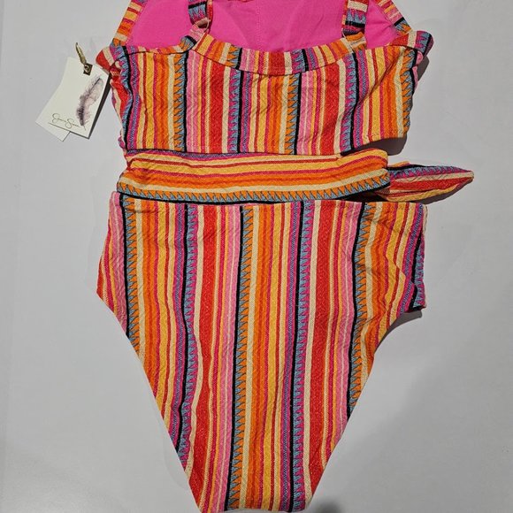 Jessica Simpson Escape to Pacific Tied One-piece Swimsuit - Picture 8 of 12